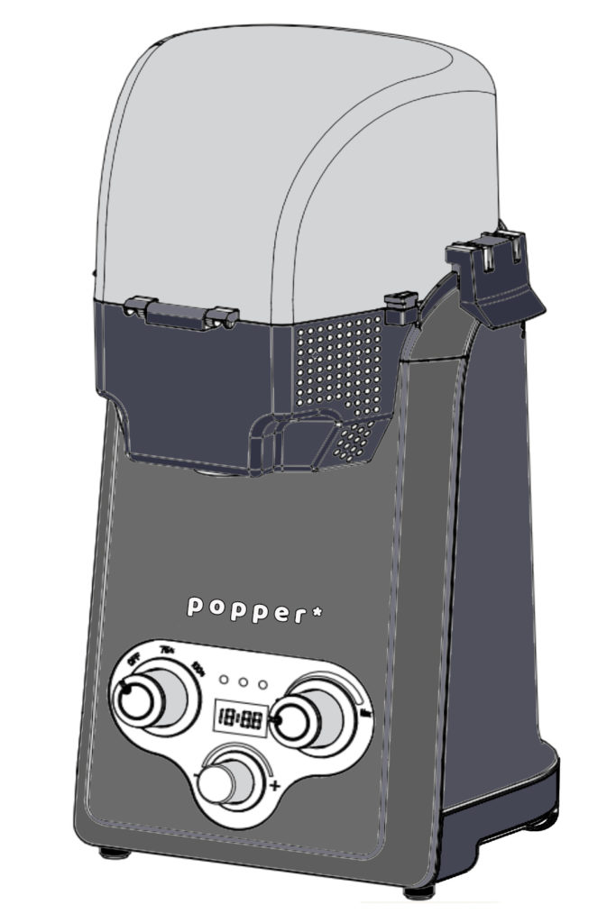 popper coffee roaster line art