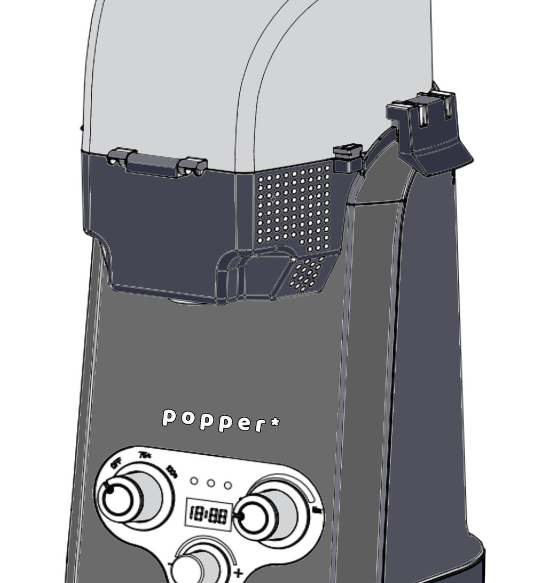 popper coffee roaster line art